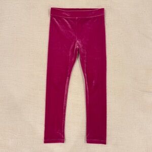 Crewcuts velvet leggings toddler sz 4–5 Color- deep purpleish-pink Beautiful!